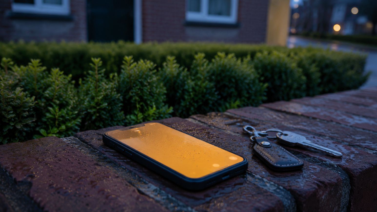 Notitieblok met turfstreepjes naast een telefoon met gesprekshistorie op het dashboard van een lesauto