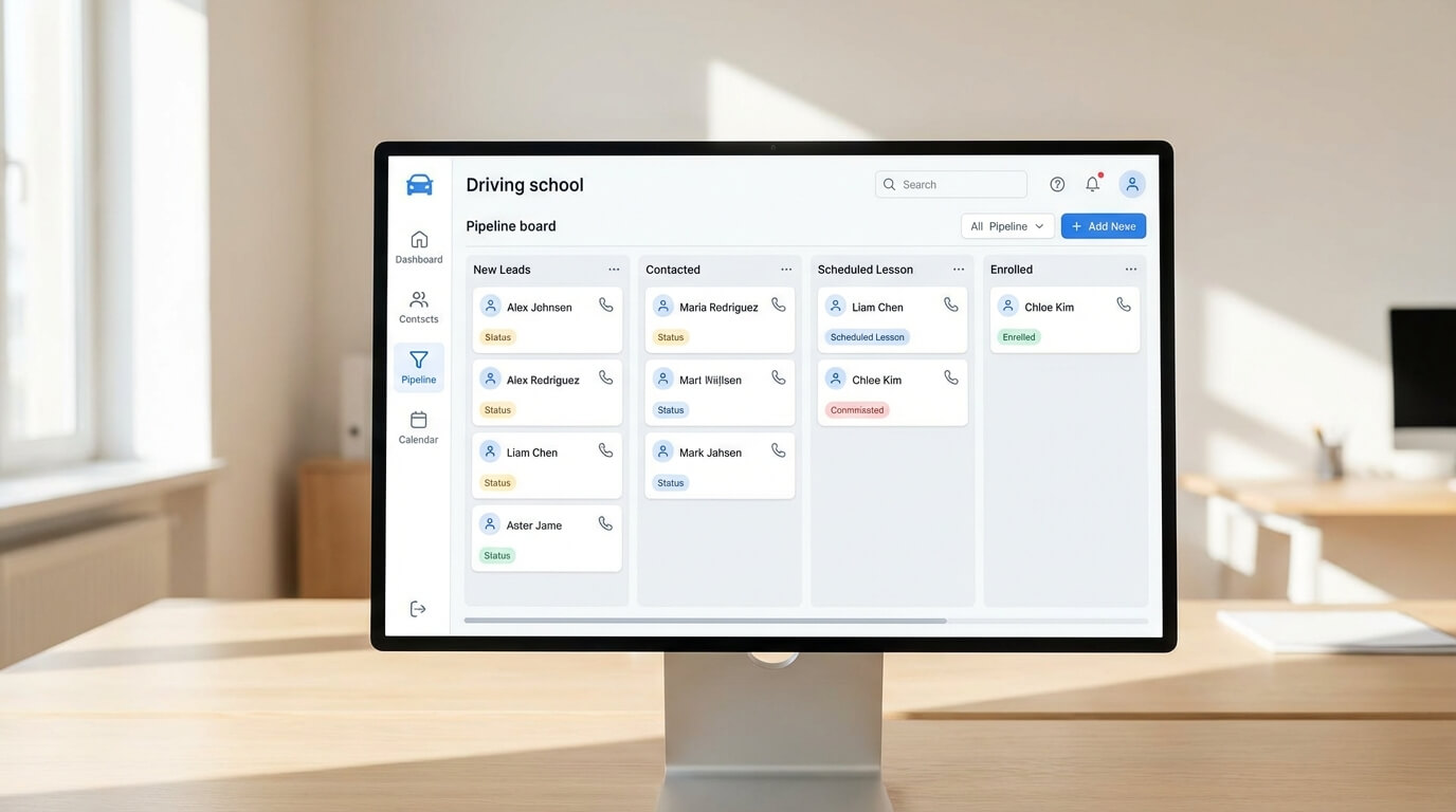 Lead opvolging rijschool