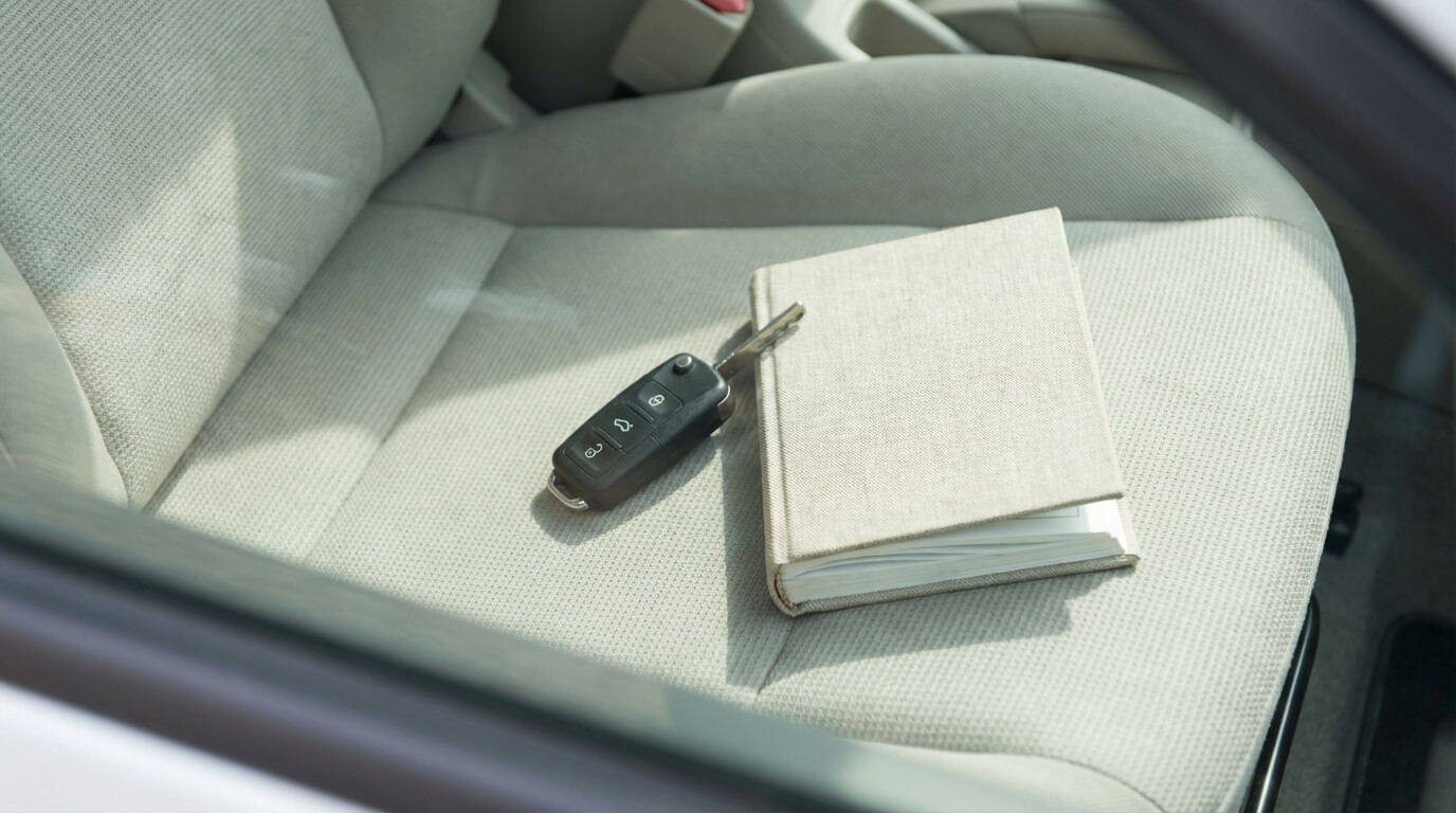 Rijschooldashboard met rustige straat