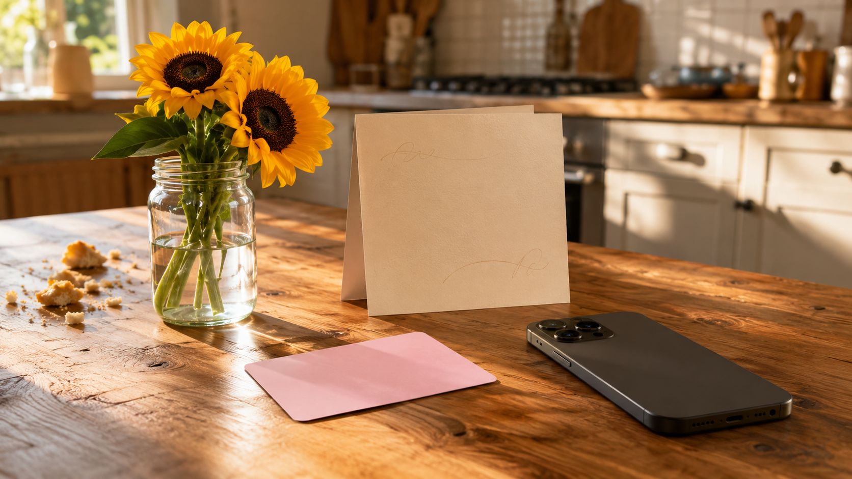 Smartphone met een doorlopend WhatsApp-gesprek van proefles tot geslaagd, op een tafel met autosleutels