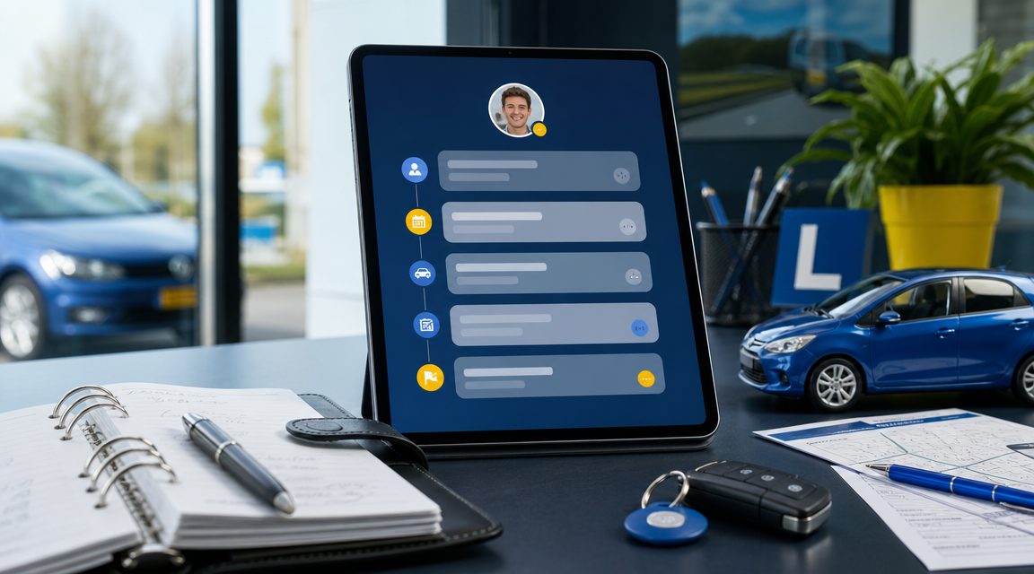 Klantprofiel met geschiedenis op tablet